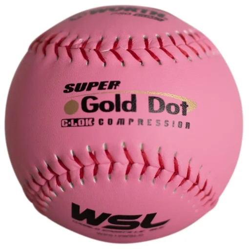 Worth Pink 12" WSL Super Green Dot 47/400 Slowpitch Softballs (Dozen): WPS12WSLC -Sports Gear Shop Worth WSL Slowpitch Pink Ball WPS12WSLC