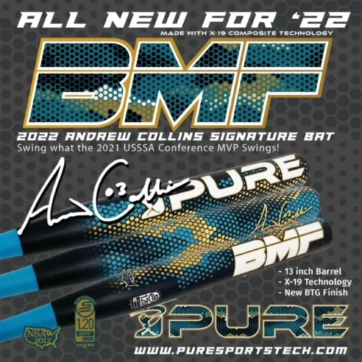 2022 PURE Sports Andrew Collins BMF Signature 2PC 13" USSSA Slowpitch Softball Bat -Sports Gear Shop image3