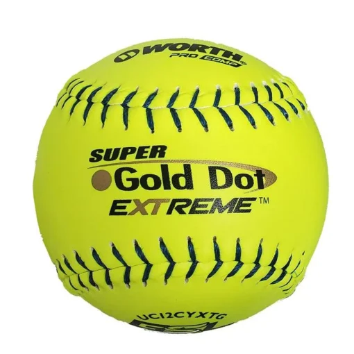 Worth 12" Super Gold Dot Extreme GSL Classic M Softballs (Dozen): UC12CYXTG -Sports Gear Shop uc12cyxtg x700 80db6f19 2bf4 4019 82e9 79d7f51aa9b2